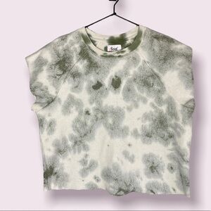 Feat tie dye cropped sweatshirt